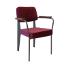Eurosit industriële stoel in velvet vintage red