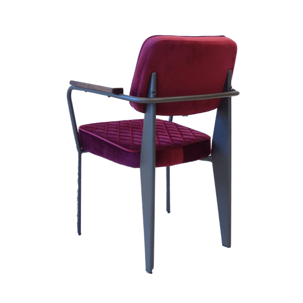Eurosit industriële stoel in velvet vintage red - Afbeelding 6
