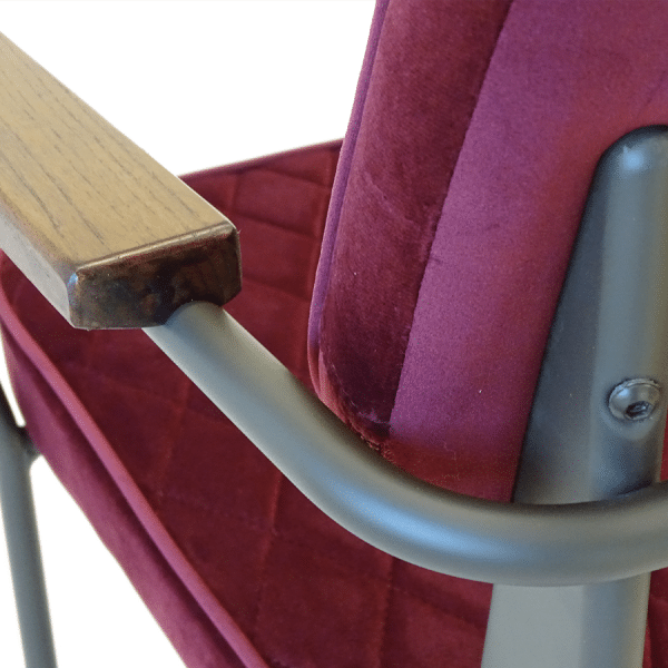 Eurosit industriële stoel in velvet vintage red - Afbeelding 5