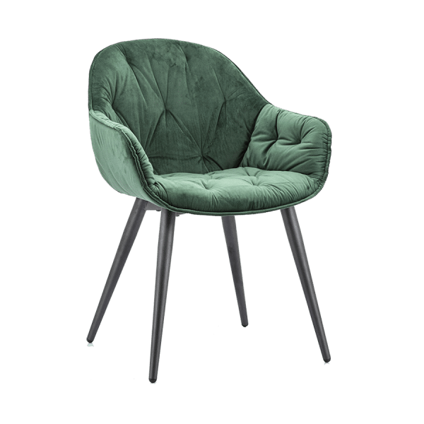 Eetkamerstoel  12044 in velvet vintage green