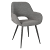 Moderne eetkamerstoel grijs Boucle