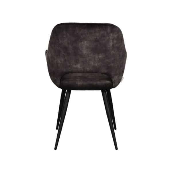 Moderne eetkamerstoel Antraciet Velours - Afbeelding 5