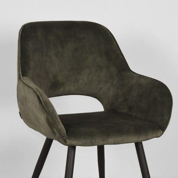 Moderne eetkamerstoel green Velours - Afbeelding 5