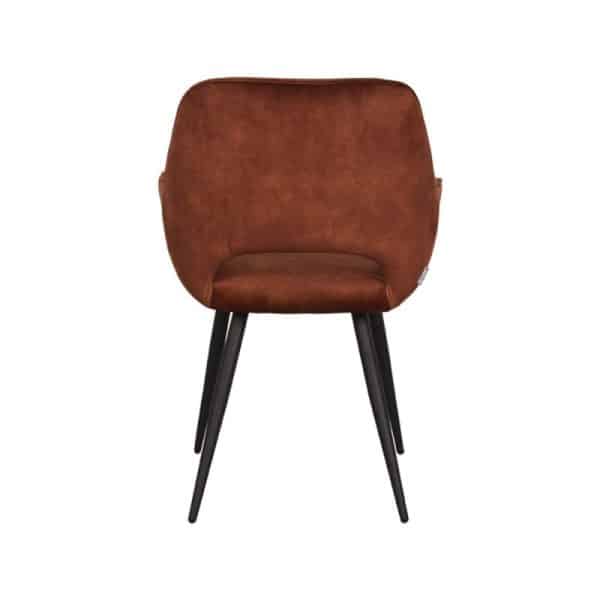 Moderne eetkamerstoel Rust Velours - Afbeelding 5