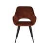 Moderne eetkamerstoel Rust Velours - Afbeelding 3