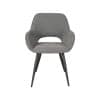 Moderne eetkamerstoel grijs Boucle - Afbeelding 5