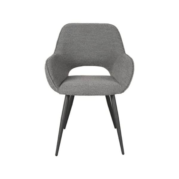 Moderne eetkamerstoel grijs Boucle - Afbeelding 5