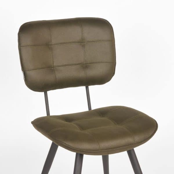 Industriele eetkamerstoel army green Microvezel - Afbeelding 4