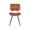 Industriele eetkamerstoel cognac Microvezel - Afbeelding 3