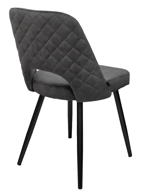 Eetkamerstoel in velvet antraciet 12041 - Afbeelding 2