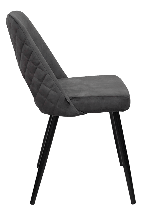 Eetkamerstoel in velvet antraciet 12041 - Afbeelding 3