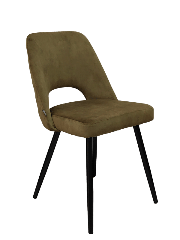 Eetkamerstoel in velvet Moss green 12041 - Afbeelding 3