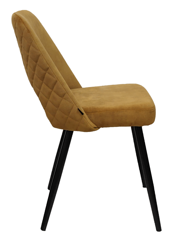 Eetkamerstoel in velvet Gold 12041 - Afbeelding 4