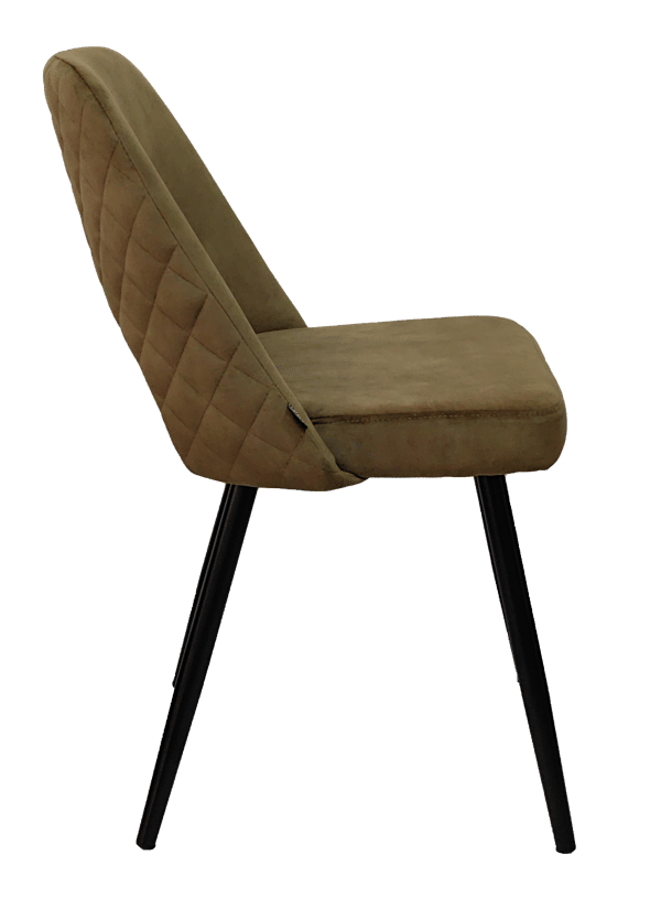 Eetkamerstoel in velvet Moss green 12041 - Afbeelding 2
