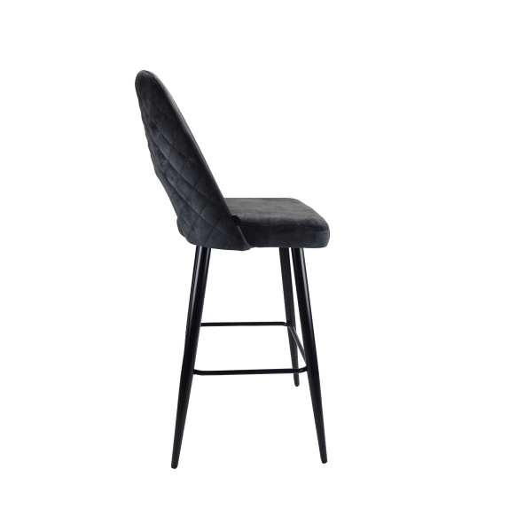 Barkruk in velvet antraciet 15998 - Afbeelding 2