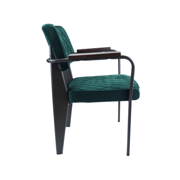 Eurosit industriële stoel in velvet vintage green - Afbeelding 2