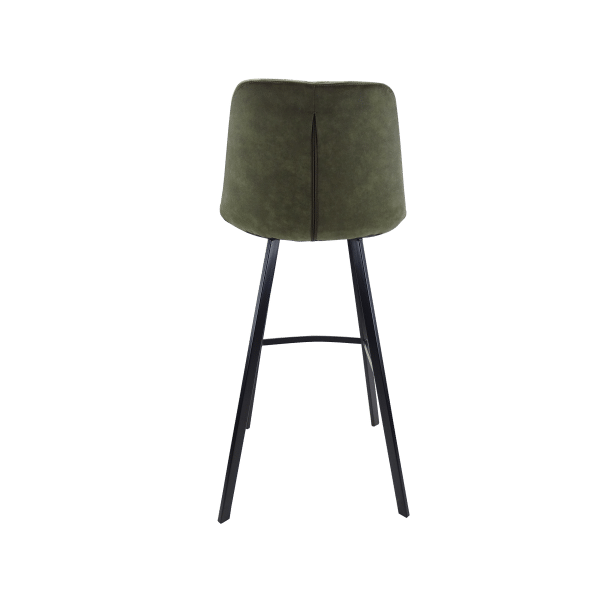 Industriele  Barkruk met rugleuning in  cowboy vintage green - Afbeelding 3
